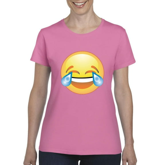 NIB - Women's T-Shirt Short Sleeve - Emoji Laughing Tears