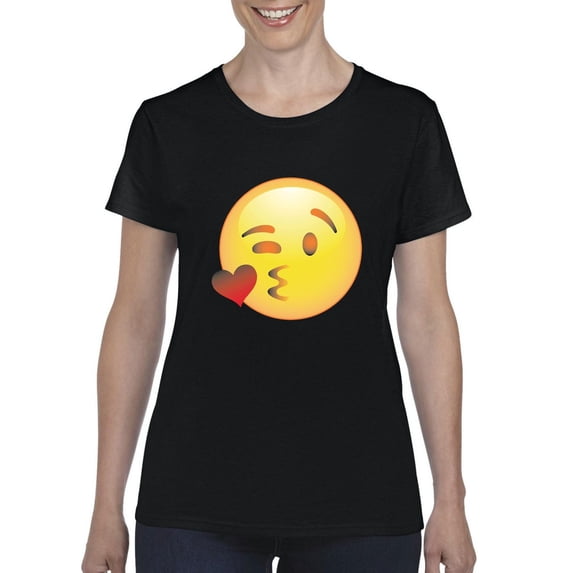 Normal is Boring - Women's T-Shirt Short Sleeve, up to Women Size 3XL - Emoji Winky Face