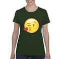 thumbnail image 1 of Normal is Boring - Women's T-Shirt Short Sleeve, up to Women Size 3XL - Emoji Winky Face, 1 of 5