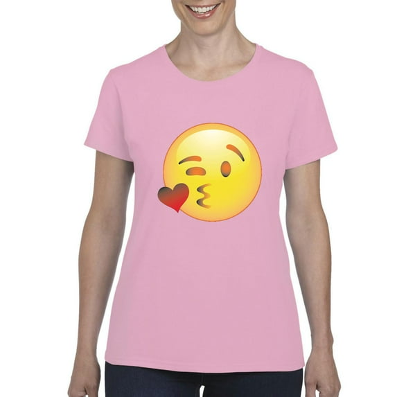Normal is Boring - Women's T-Shirt Short Sleeve, up to Women Size 3XL - Emoji Winky Face