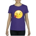 thumbnail image 1 of Normal is Boring - Women's T-Shirt Short Sleeve, up to Women Size 3XL - Emoji Winky Face, 1 of 5