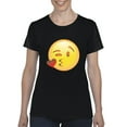 thumbnail image 1 of Normal is Boring - Women's T-Shirt Short Sleeve, up to Women Size 3XL - Emoji Winky Face, 1 of 5