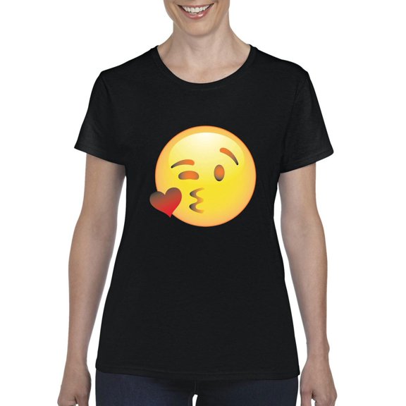 Normal is Boring - Women's T-Shirt Short Sleeve, up to Women Size 3XL - Emoji Winky Face