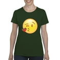 thumbnail image 1 of Normal is Boring - Women's T-Shirt Short Sleeve, up to Women Size 3XL - Emoji Winky Face, 1 of 5