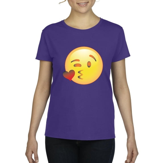 Normal is Boring - Women's T-Shirt Short Sleeve, up to Women Size 3XL - Emoji Winky Face