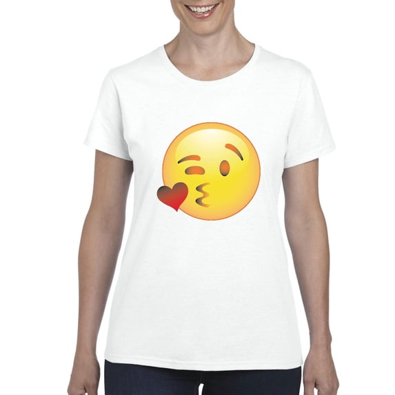 Normal is Boring - Women's T-Shirt Short Sleeve, up to Women Size 3XL - Emoji Winky Face
