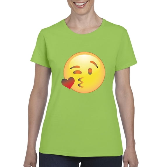 Normal is Boring - Women's T-Shirt Short Sleeve, up to Women Size 3XL - Emoji Winky Face