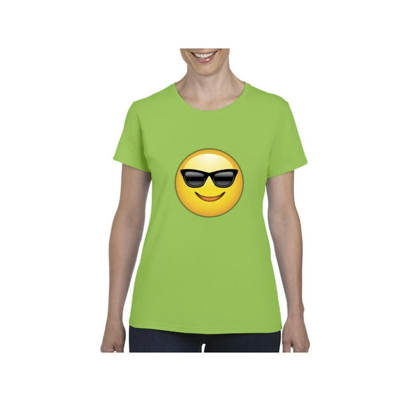 Normal is Boring - Women's T-Shirt Short Sleeve, up to Women Size 3XL - Emoji with Sunglasses