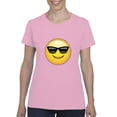 thumbnail image 1 of Normal is Boring - Women's T-Shirt Short Sleeve, up to Women Size 3XL - Emoji with Sunglasses, 1 of 5