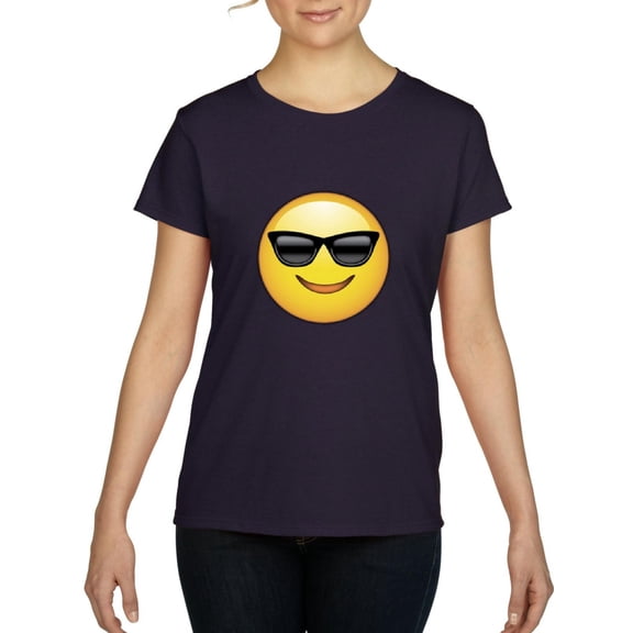 Normal is Boring - Women's T-Shirt Short Sleeve, up to Women Size 3XL - Emoji with Sunglasses
