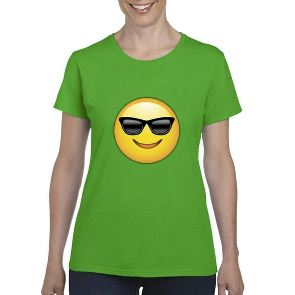 Normal is Boring - Women's T-Shirt Short Sleeve, up to Women Size 3XL - Emoji with Sunglasses