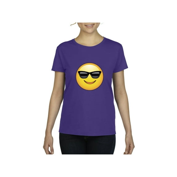 Normal is Boring - Women's T-Shirt Short Sleeve, up to Women Size 3XL - Emoji with Sunglasses