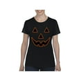 thumbnail image 1 of Normal is Boring - Women's T-Shirt Short Sleeve, up to Women Size 3XL - Halloween Costume Pumpkin Face, 1 of 5