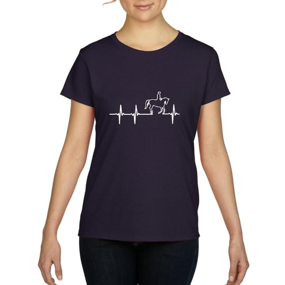 Normal is Boring - Women's T-Shirt Short Sleeve, up to Women Size 3XL - Horse Heartbeat