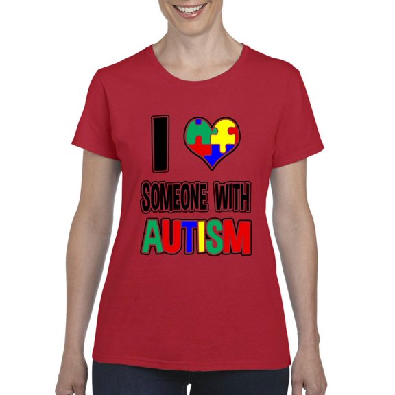 Normal is Boring - Women's T-Shirt Short Sleeve, up to Women Size 3XL - I Love Someone With Autism