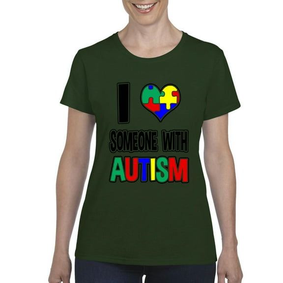 NIB - Women's T-Shirt Short Sleeve - I Love Someone With Autism