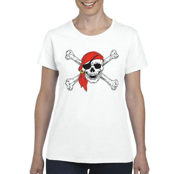 Normal is Boring - Women's T-Shirt Short Sleeve, up to Women Size 3XL - Jolly Roger Skull & Crossbones