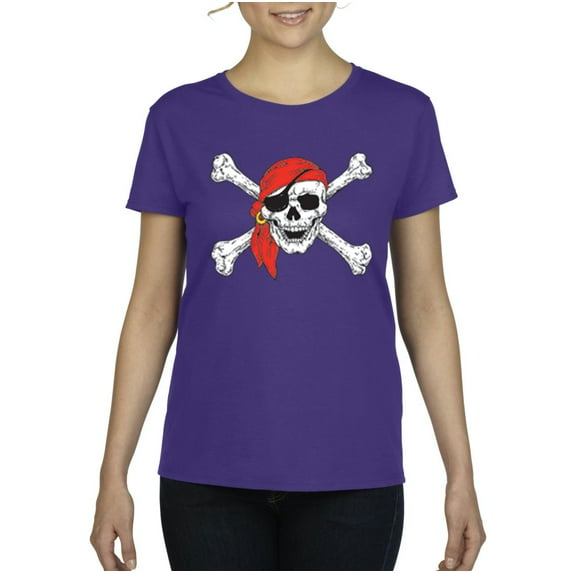 Normal is Boring - Women's T-Shirt Short Sleeve, up to Women Size 3XL - Jolly Roger Skull & Crossbones