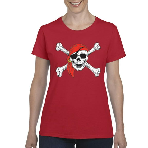 Normal is Boring - Women's T-Shirt Short Sleeve, up to Women Size 3XL - Jolly Roger Skull & Crossbones