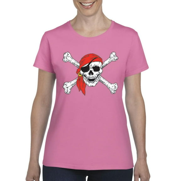 Normal is Boring - Women's T-Shirt Short Sleeve, up to Women Size 3XL - Jolly Roger Skull & Crossbones
