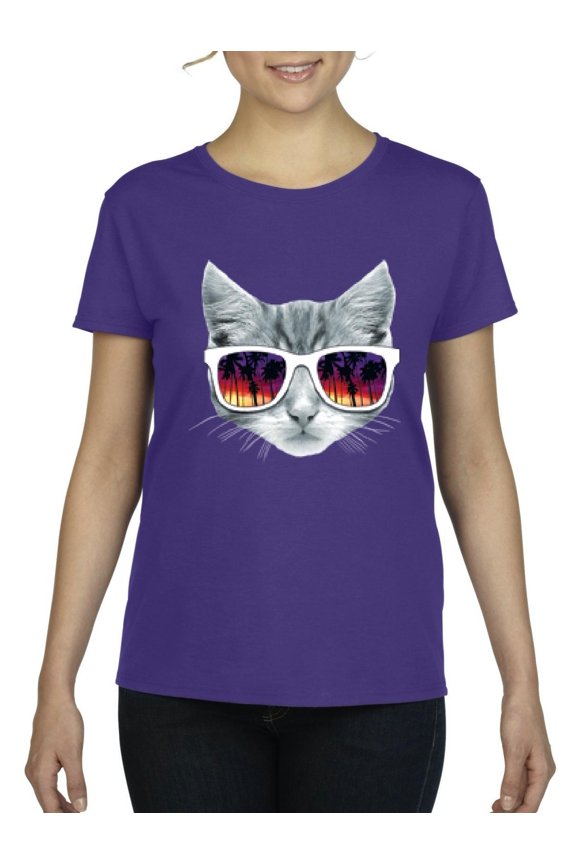 - Women's T-Shirt Short Sleeve, up to Women Size 3XL - Kitty