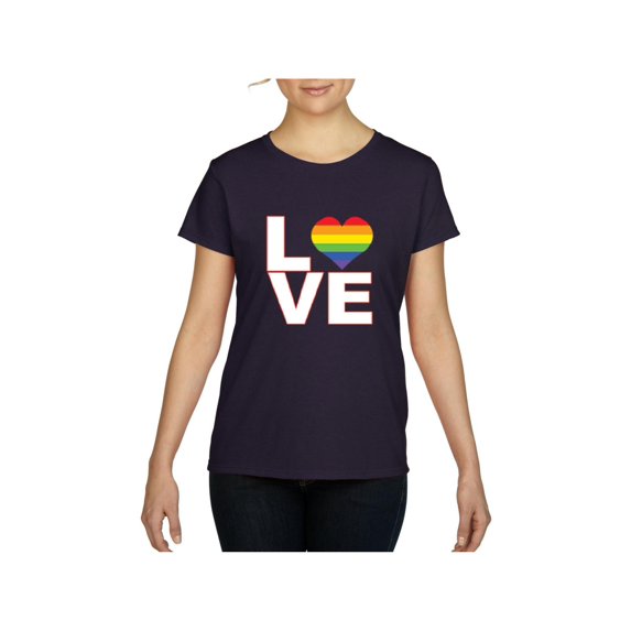 NIB - Women's T-Shirt Short Sleeve - Love Rainbow