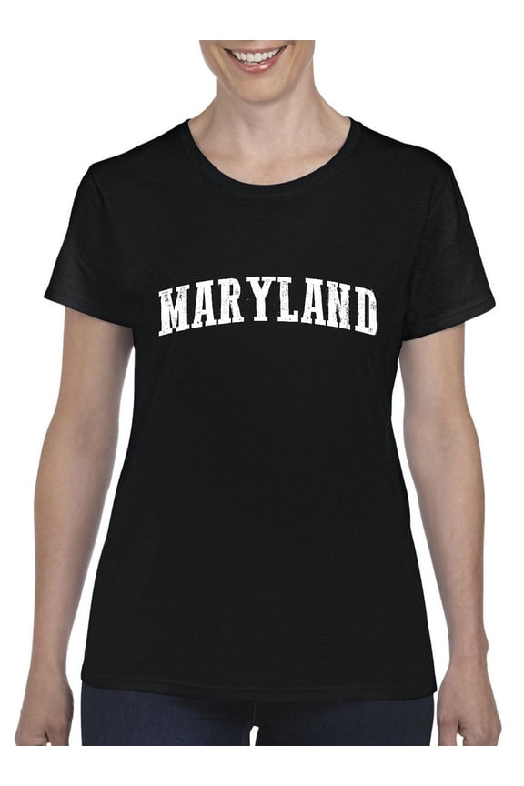 - Women's T-Shirt Short Sleeve, up to Women Size 3XL - Maryland
