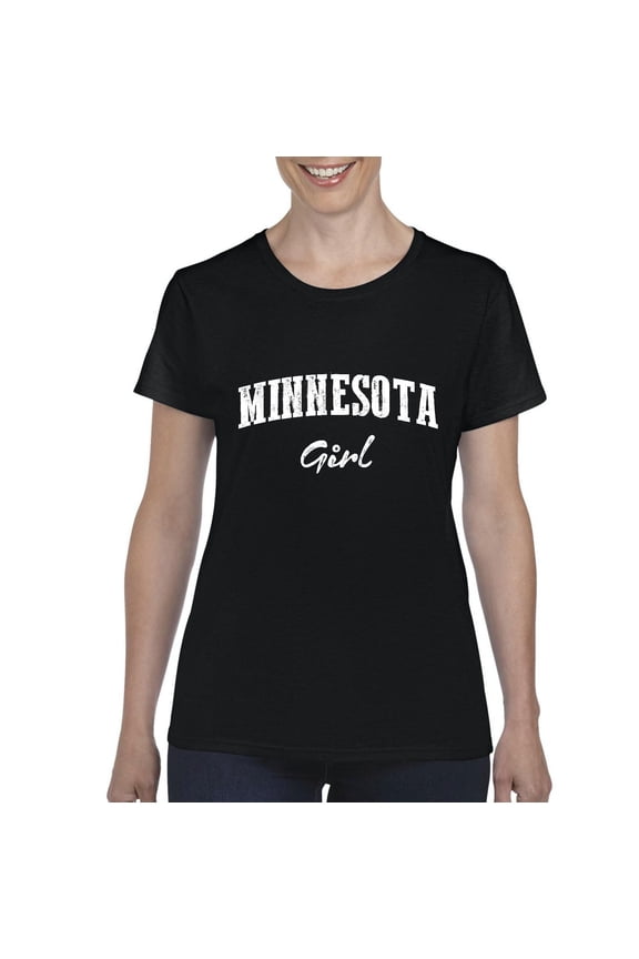 - Women's T-Shirt Short Sleeve, up to Women Size 3XL - Minnesota Girl