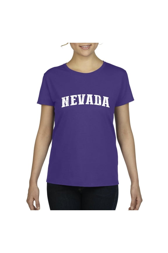 - Women's T-Shirt Short Sleeve, up to Women Size 3XL - Nevada Las Vegas