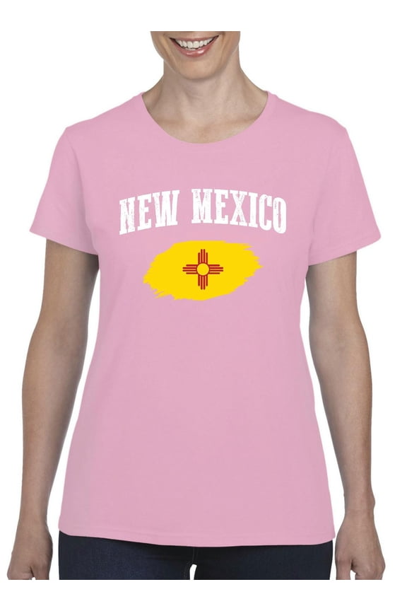 - Women's T-Shirt Short Sleeve, up to Women Size 3XL - New Mexico