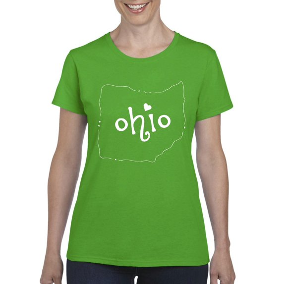 NIB - Women's T-Shirt Short Sleeve - Ohio Map