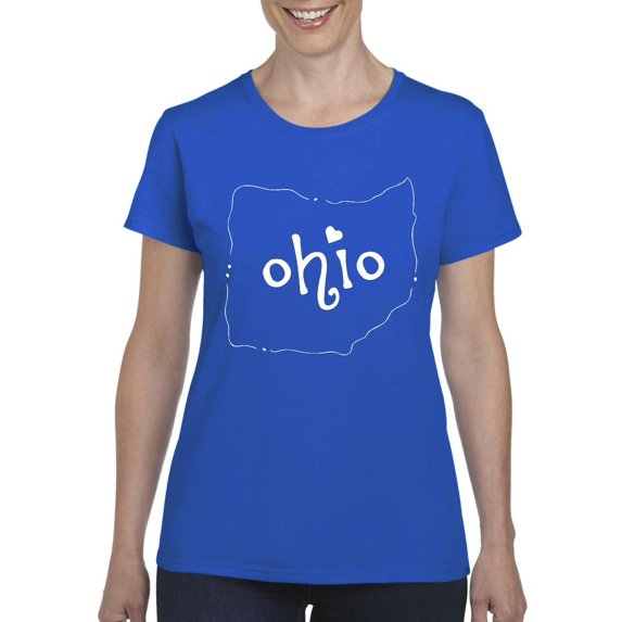 NIB - Women's T-Shirt Short Sleeve - Ohio Map