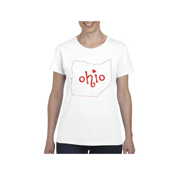 NIB - Women's T-Shirt Short Sleeve - Ohio Map