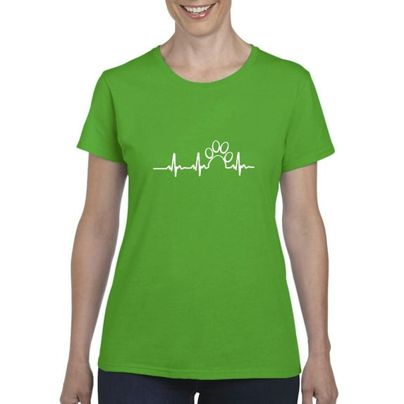 NIB - Women's T-Shirt Short Sleeve - Paw Heartbeat