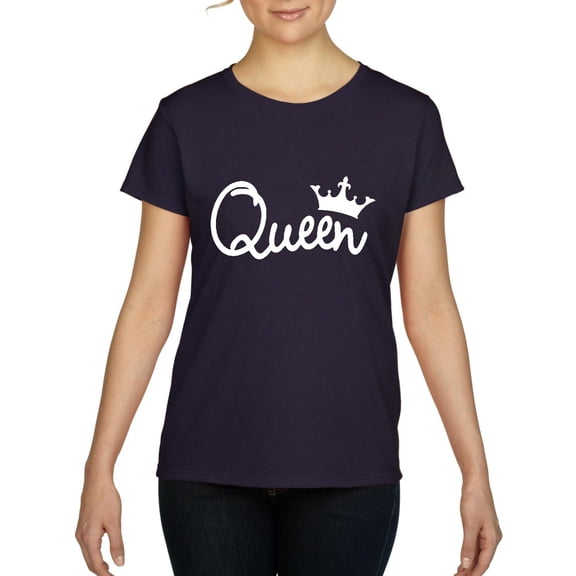 Normal is Boring - Women's T-Shirt Short Sleeve, up to Women Size 3XL - Queen in White Crown