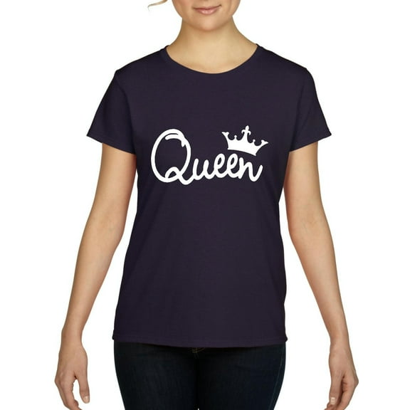 Normal is Boring - Women's T-Shirt Short Sleeve, up to Women Size 3XL - Queen in White Crown