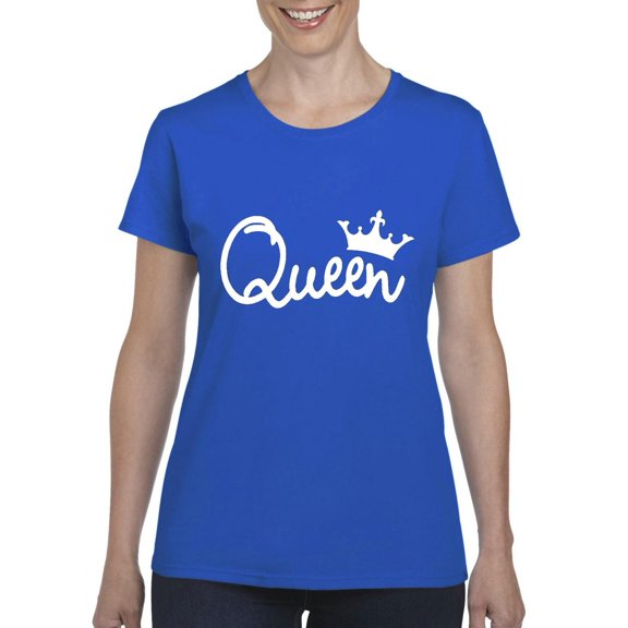 Normal is Boring - Women's T-Shirt Short Sleeve, up to Women Size 3XL - Queen in White Crown