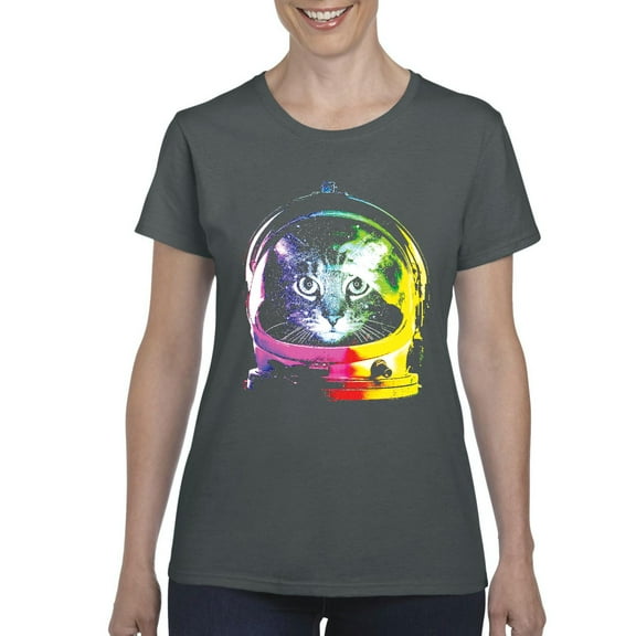 Normal is Boring - Women's T-Shirt Short Sleeve, up to Women Size 3XL - Space Cat
