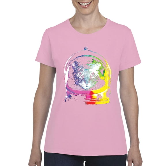 Normal is Boring - Women's T-Shirt Short Sleeve, up to Women Size 3XL - Space Cat