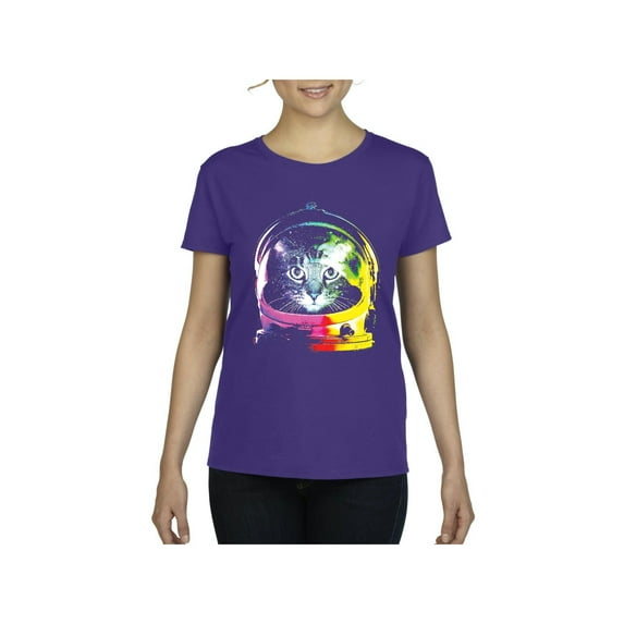 Normal is Boring - Women's T-Shirt Short Sleeve, up to Women Size 3XL - Space Cat
