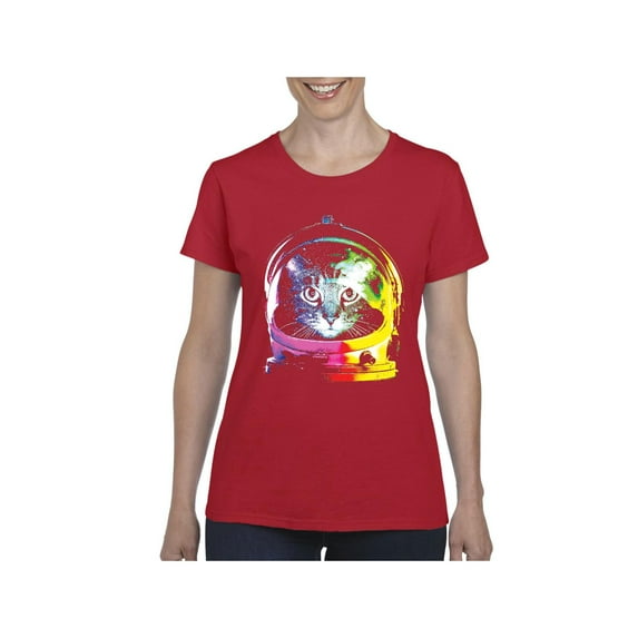 Normal is Boring - Women's T-Shirt Short Sleeve, up to Women Size 3XL - Space Cat