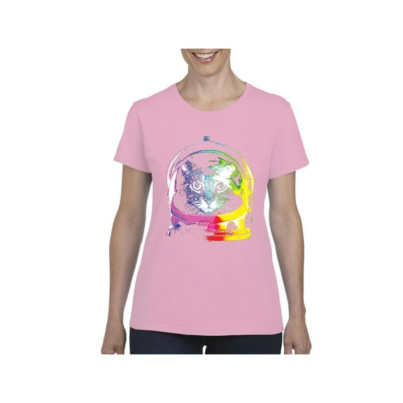 Normal is Boring - Women's T-Shirt Short Sleeve, up to Women Size 3XL - Space Cat