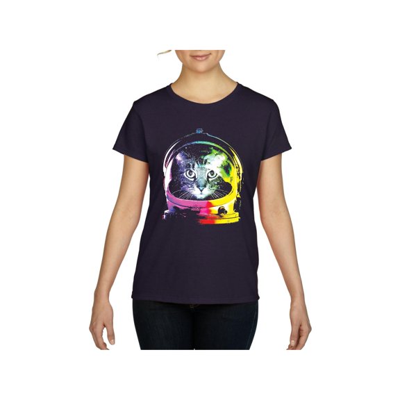 Normal is Boring - Women's T-Shirt Short Sleeve, up to Women Size 3XL - Space Cat