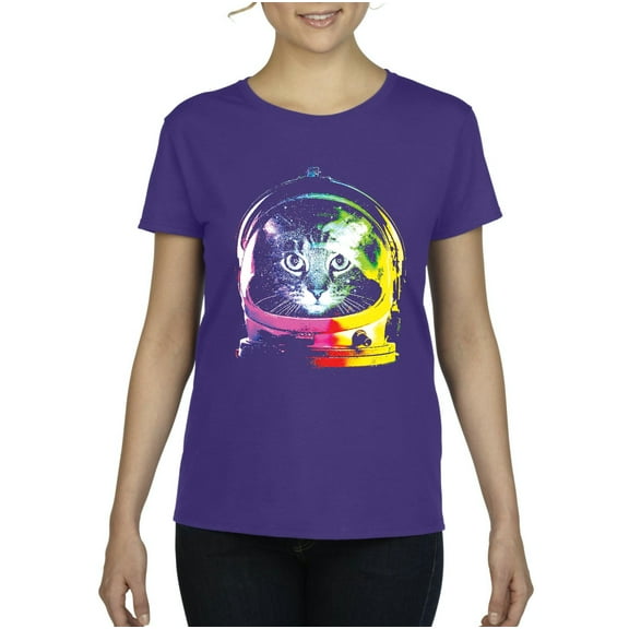 Normal is Boring - Women's T-Shirt Short Sleeve, up to Women Size 3XL - Space Cat