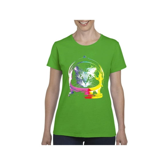 Normal is Boring - Women's T-Shirt Short Sleeve, up to Women Size 3XL - Space Cat