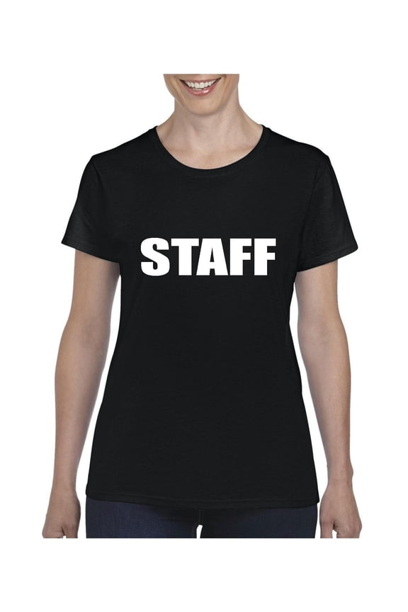 - Women's T-Shirt Short Sleeve, up to Women Size 3XL - Staff