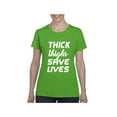thumbnail image 1 of Normal is Boring - Women's T-Shirt Short Sleeve, up to Women Size 3XL - Thick Thighs Save Lives, 1 of 5