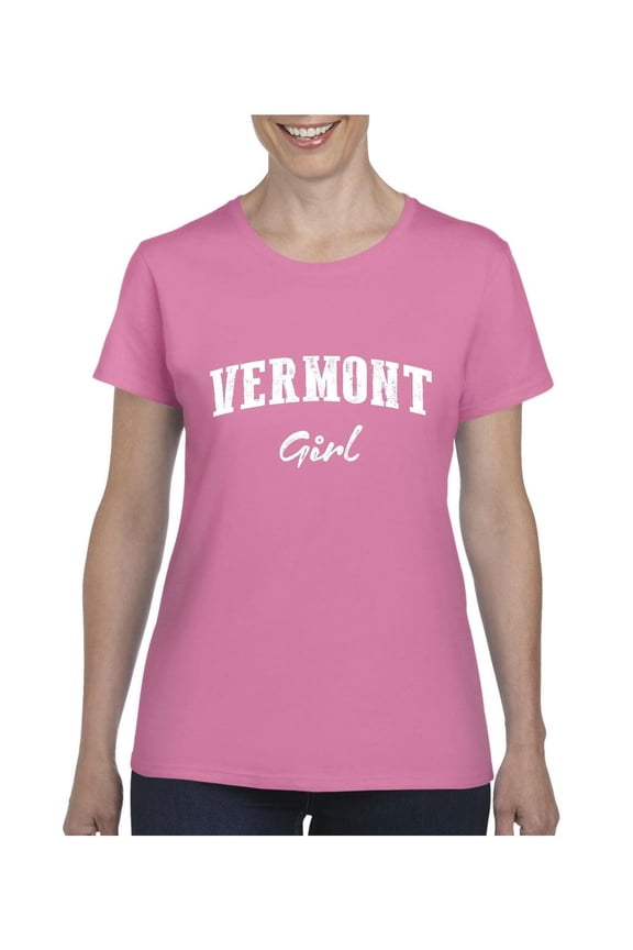 - Women's T-Shirt Short Sleeve, up to Women Size 3XL - Vermont Girl