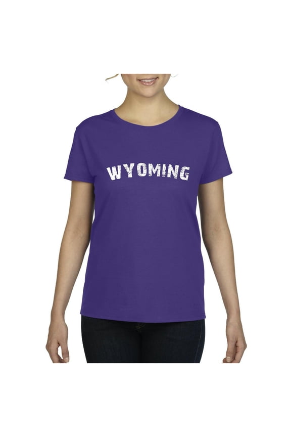 - Women's T-Shirt Short Sleeve, up to Women Size 3XL - Wyoming