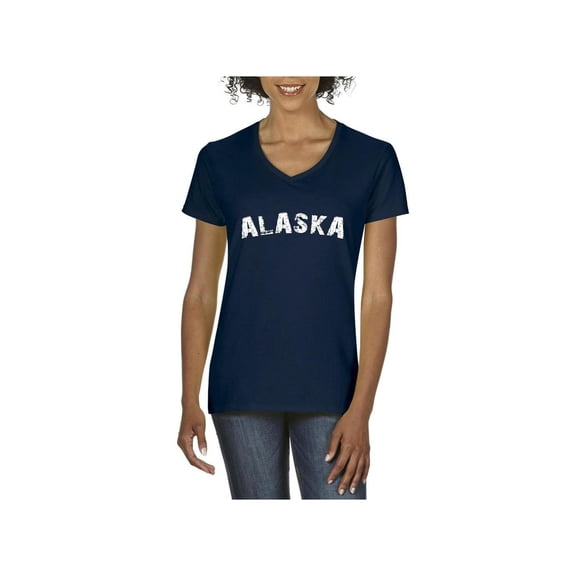 Normal is Boring - Women's T-Shirt V-Neck Short Sleeve, up to Women Size 3XL - Alaska